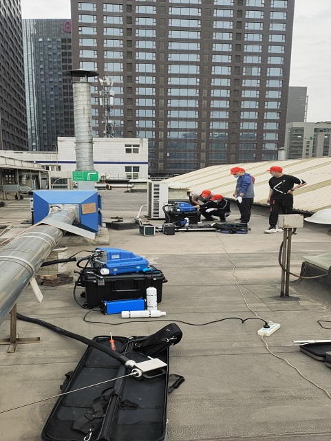 配合陕西省环境科学设计院在大金机电进行非甲烷总烃浓度测试