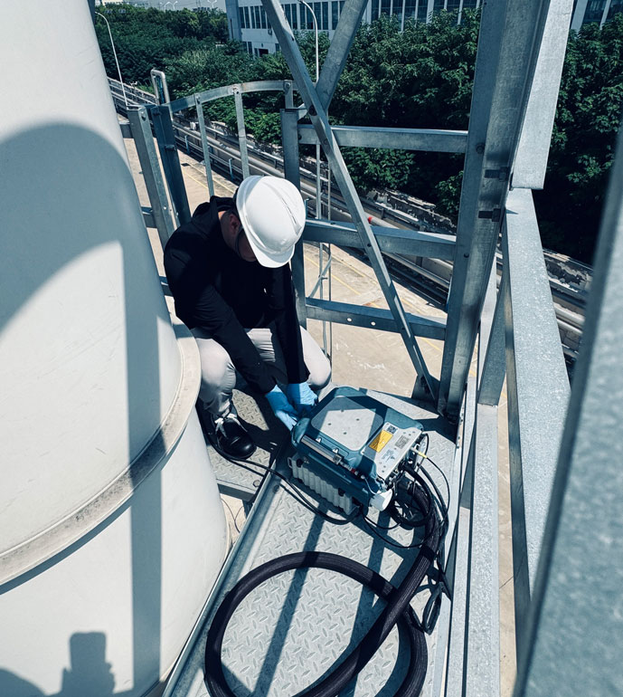 江苏省某化学品公司非甲烷总烃排放浓度现场测试