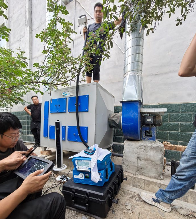 甘肃某环保企业非甲烷总烃浓度现场测试